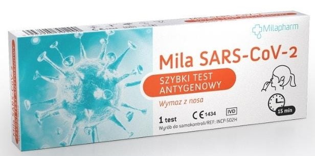 Milapharm Szybki test antygenowy Covid-19, SARS-CoV-2, wymaz z nosa