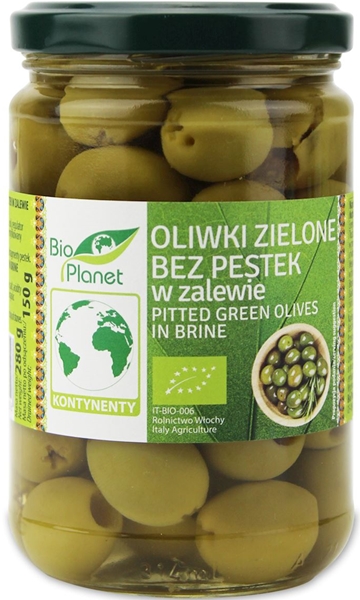 Bio Planet oliwki zielone bez pestek w zalewie BIO
