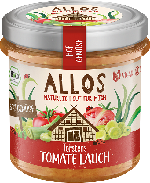 Allos Vegetable paste with tomatoes and BIO gluten-free leek