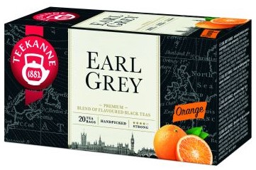 Teekanne Earl Gray Orange Flavored black tea with an orange and bergamot flavor