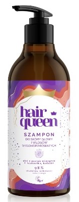 Hair queen Szampon do skóry głowy i włosów wysokoporowatych
