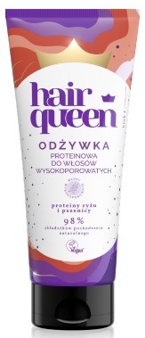 Hair queen Odżywka proteinowa do włosów wysokoporowatych