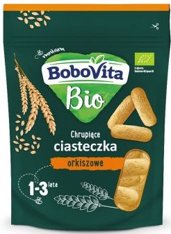 *BoboVita Chrupiące ciasteczka orkiszowe BIO