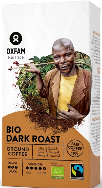Oxfam Kawa mielona arabica/robusta ciemno palona Fair Trade BIO