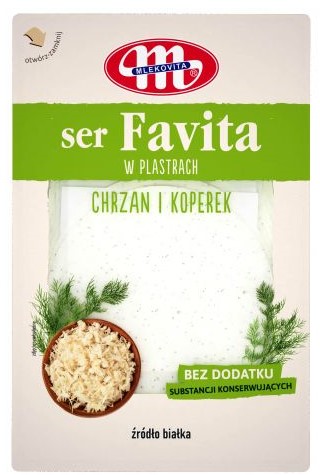 Mlekovita Favita ser kanapkowy z chrzanem i koperkiem