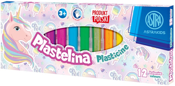 Astra Plastelina Jednorożec 12 kolorów
