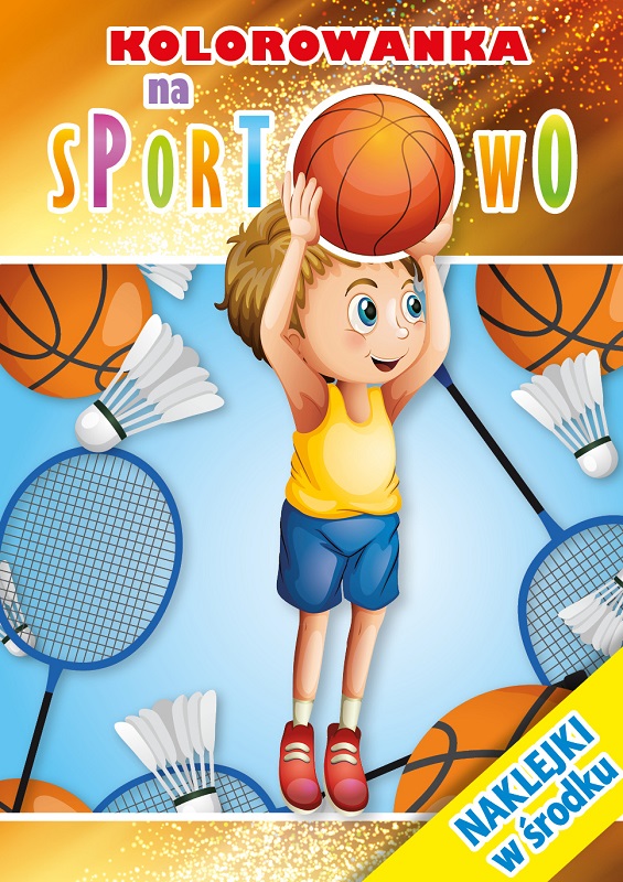 Libro para colorear de deportes con pegatinas publicado por MD Publishing House