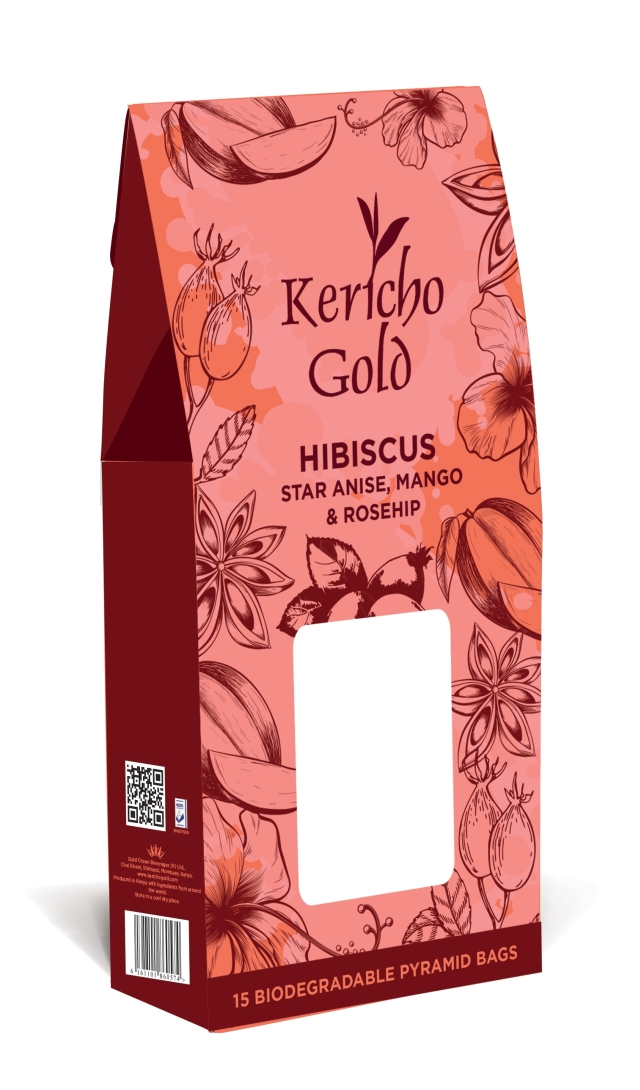 Kericho Gold Hibiskus, Anyż, Mango herbatka owocowa | Kolekcja Essence