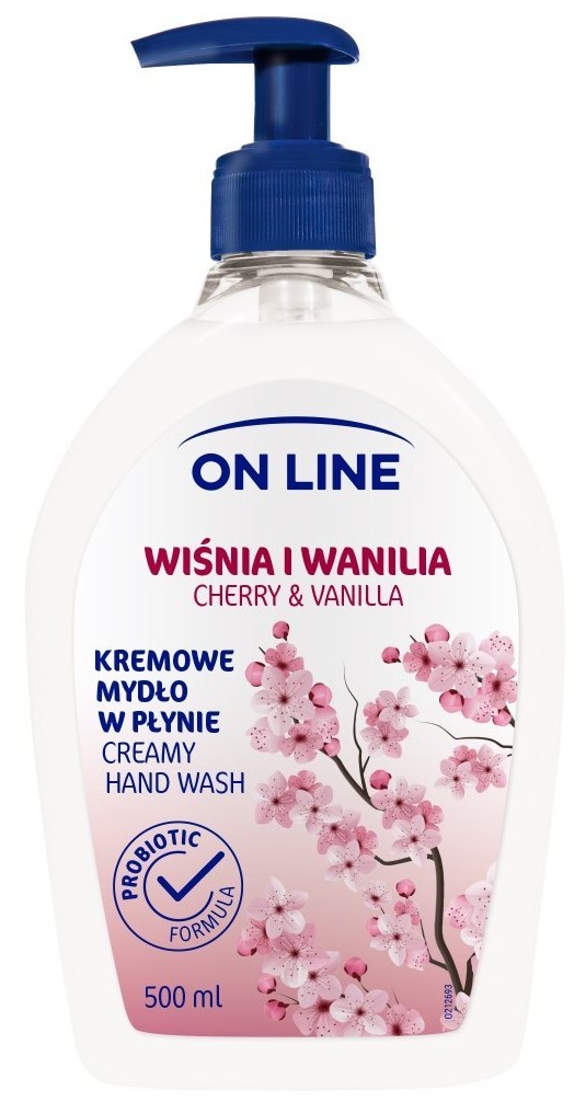 On Line Creamy liquid soap Cherry and Vanilla