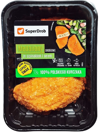 Медальоны SuperDrob Poultry со шпинатом и сыром