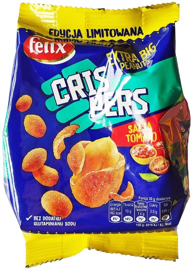 Felix Cacahuetes fritos con cáscara crujiente con sabor a tomate picante