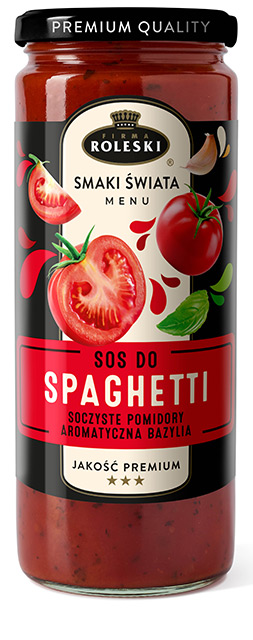 Roleski Smaki świata Menu Salsa de espaguetis Tomates jugosos y albahaca aromática