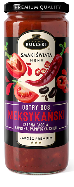 Roleski Smaki Świata Sos Meksykański - czarna fasola, papryka, pomidory chili