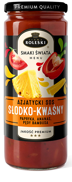 Roleski Smaki świata Меню Азиатская Кисло-сладкий соус Паприка, ананас, побеги бамбука
