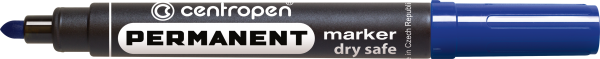 Перманентный маркер Centropen синий перманентный сухой безопасный чернила 8510