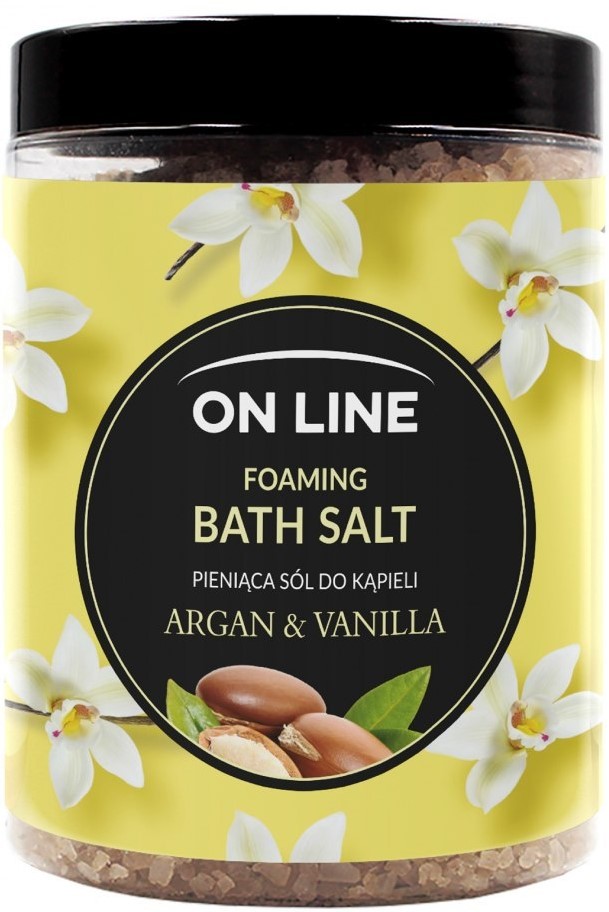On Line Pieniąca sól do kąpieli  Argan & Vanilla