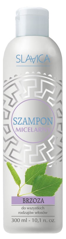 Мицеллярный березовый шампунь Slavica для всех типов волос.