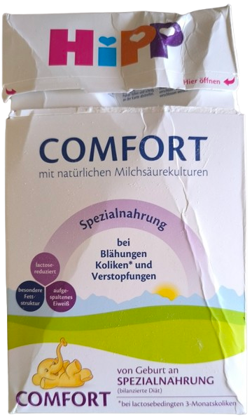 uszkodzone opakowanie HIPP 1 COMFORT COMBIOTIK Mleko początkowe dla niemowląt, specjalistyczne