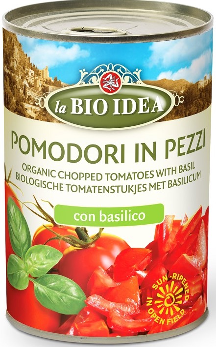 La Bio Idea Tomatenscheiben mit BIO-Basilikum