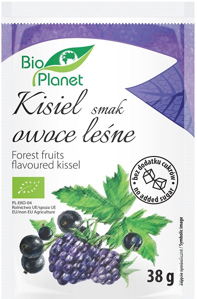 Bio Planet Kisiel o smaku owoców leśnych z owocami jagodowymi BIO