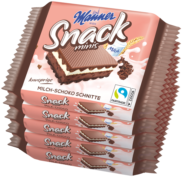Manner Waffeln Snack Minis mit Milchschokoladengeschmack 5St