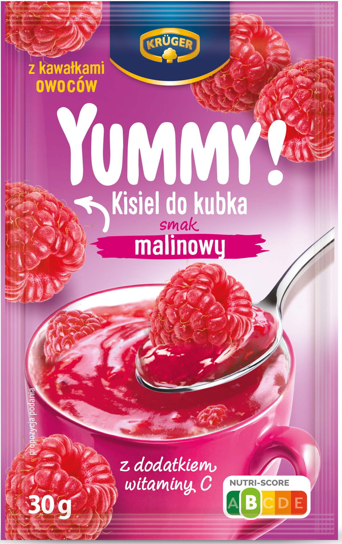 YUMMY! Kisiel do kubka smak malinowy