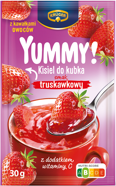 Kruger YUMMY! Strawberry flavor jelly in a cup