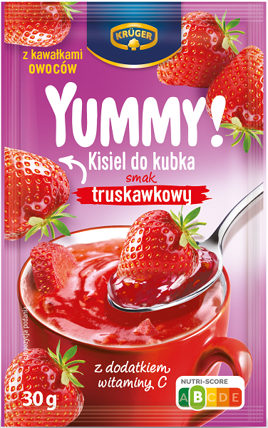 YUMMY! Kisiel do kubka smak truskawkowy