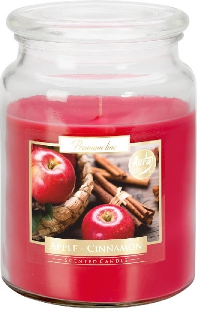 Bispol Scented candle in apple-cinnamon glass