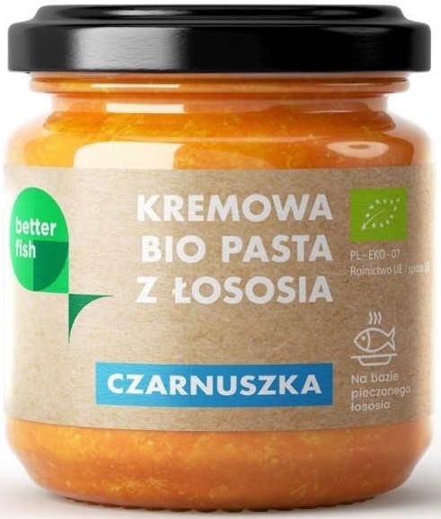 Better Fish Kremowa pasta z łososia z czarnuszką BIO