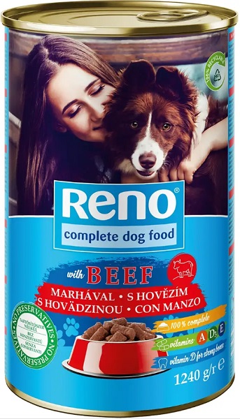 Reno Futter für ausgewachsene Hunde mit Rindfleisch in Soße