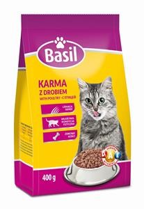 Basil Karma sucha z drobiem   dla dorosłych kotów