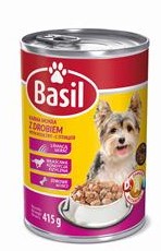 Basil Karma mokra z drobiem  dla dorosłych psów
