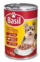 Basil Wet food with beef for adult dogs