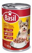 Basil Wet food with beef for adult dogs