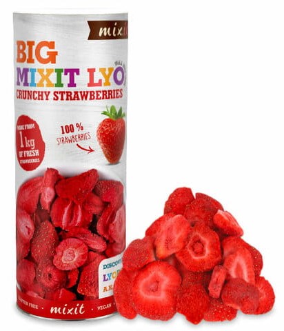 Mixit Große knusprige gefriergetrocknete Erdbeeren