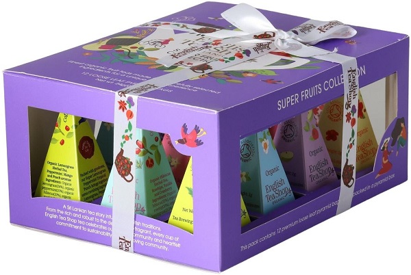 English Tea Shop Organic Collection of fruit teas pyramids 6 flavors BIO 12x2g