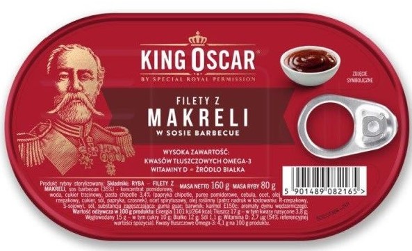 King Oscar Makrelenfilets in Barbecue-Sauce