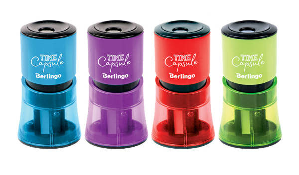 Berlingo sharpener for two thicknesses of Time Capsule colored pencils assorted colors