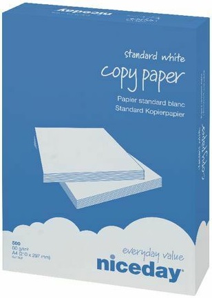 Kopierpapier Niceday A4 80g/m2, Ries mit 500 Blatt