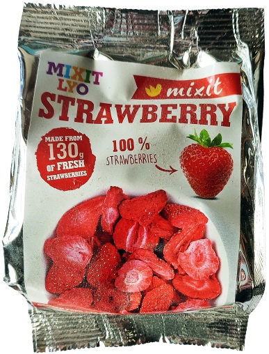 Mixit Crispy Strawberry Una mezcla de frutas deshidratadas