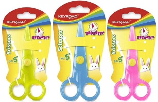 Keyroad Security school scissors 12.5cm rounded mix of colors