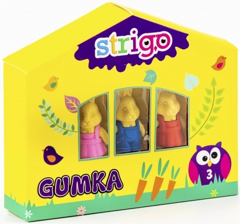 Strigo Gumka do mazania zwierzątka Króliczki 3 sztuki