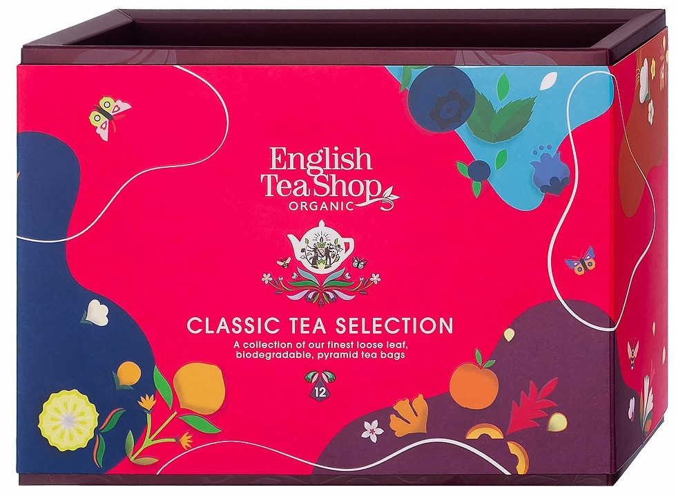 English Tea Shop Kolekcja herbat i herbatek piramidki 6 smaków BIO