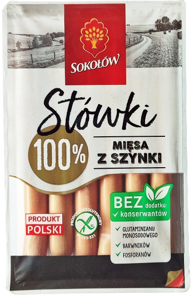 Sokołów Stówki Parówki z szynki 100% mięsa