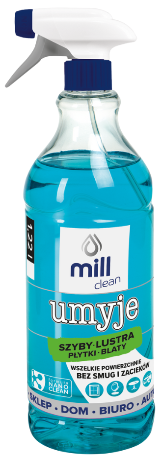 Mill clean will wash - liquid for washing mirror glass, glaze