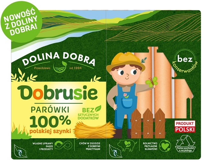 Dolina Dobra Dobrusie Parówki 100% polskiej szynki