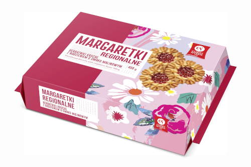 Cukry Nyskie Margaretki biscuits with raspberry filling