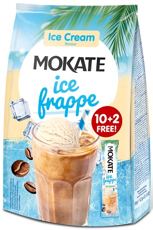 Mokate Ice Frappe rozpuszczalny napój kawowy w proszku o smaku lodów śmietankowych