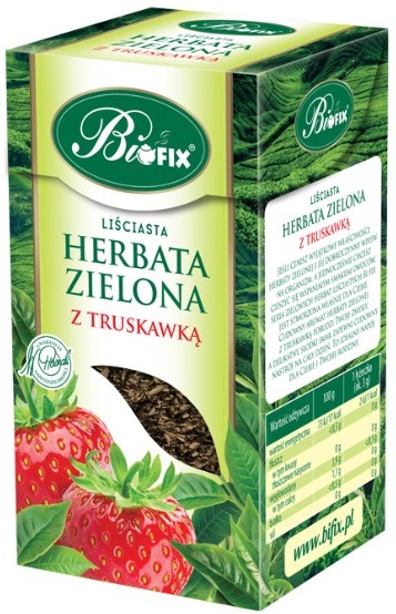 Bifix Herbata zielona liściasta z truskawką